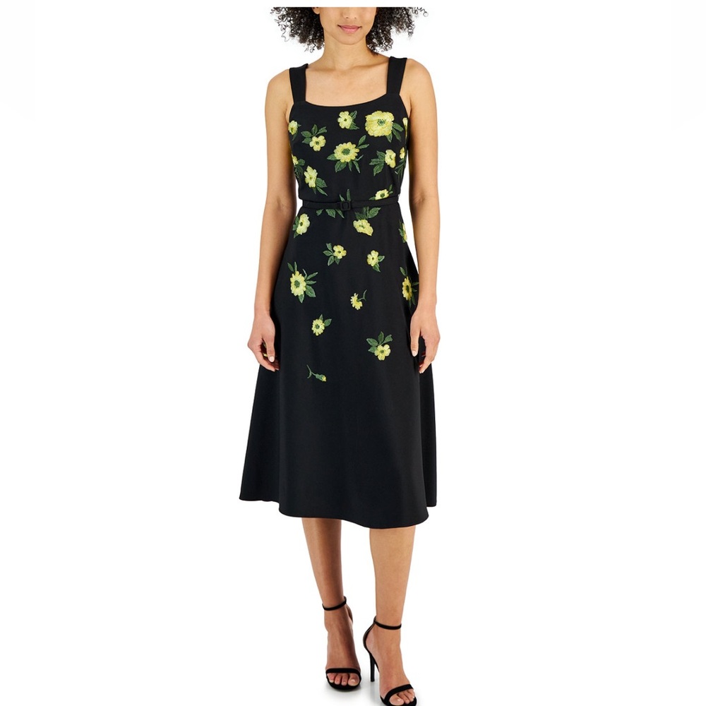 Anne Klein midi black dress only worn once